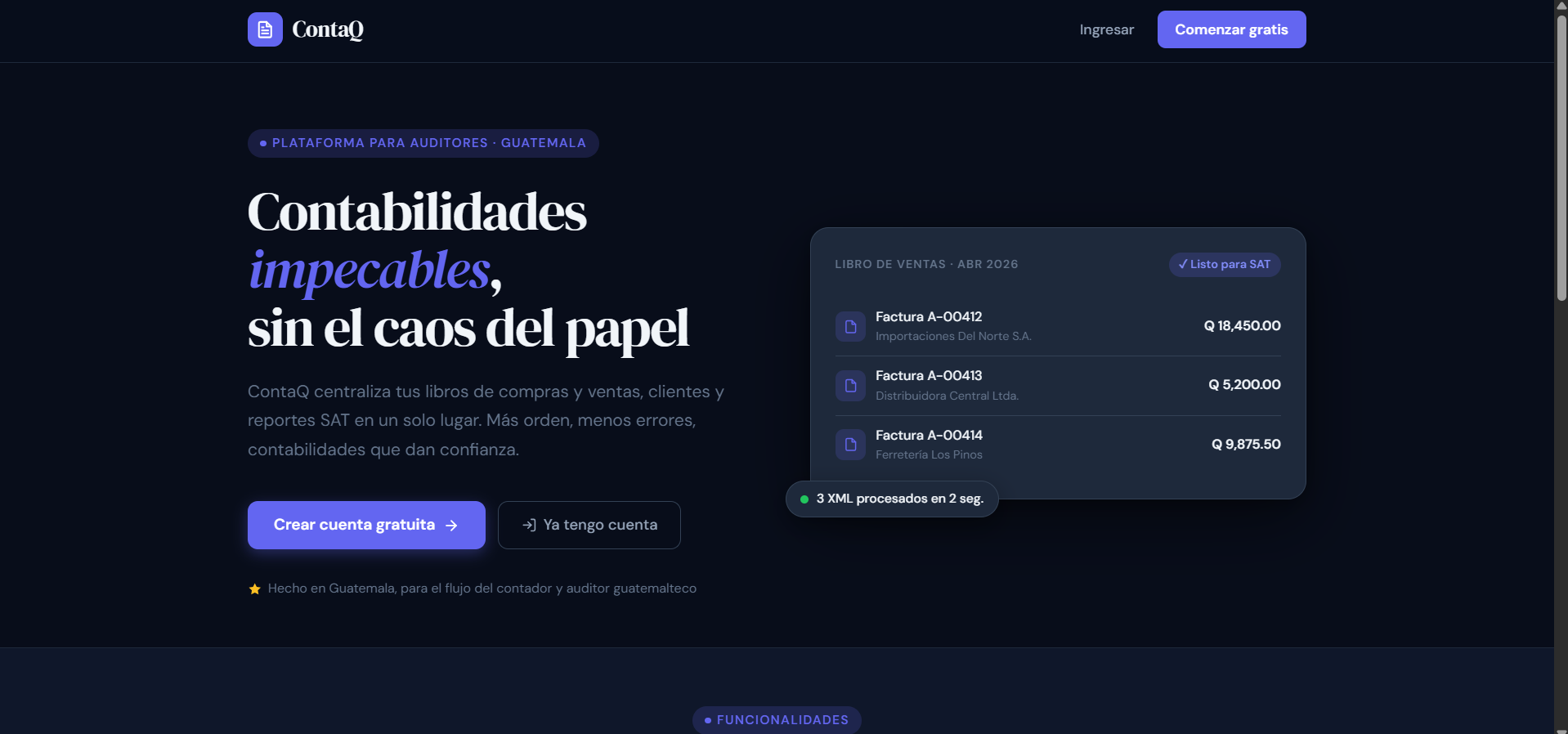 Captura de ContaQ